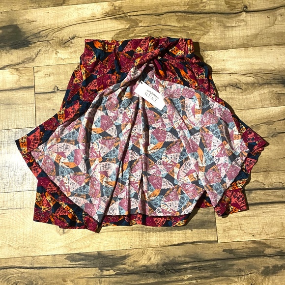 $265 NWT   Maliparmi Multicolor Print Faux-Wrap Midi Skirt   Size Small/38 - Picture 3 of 13